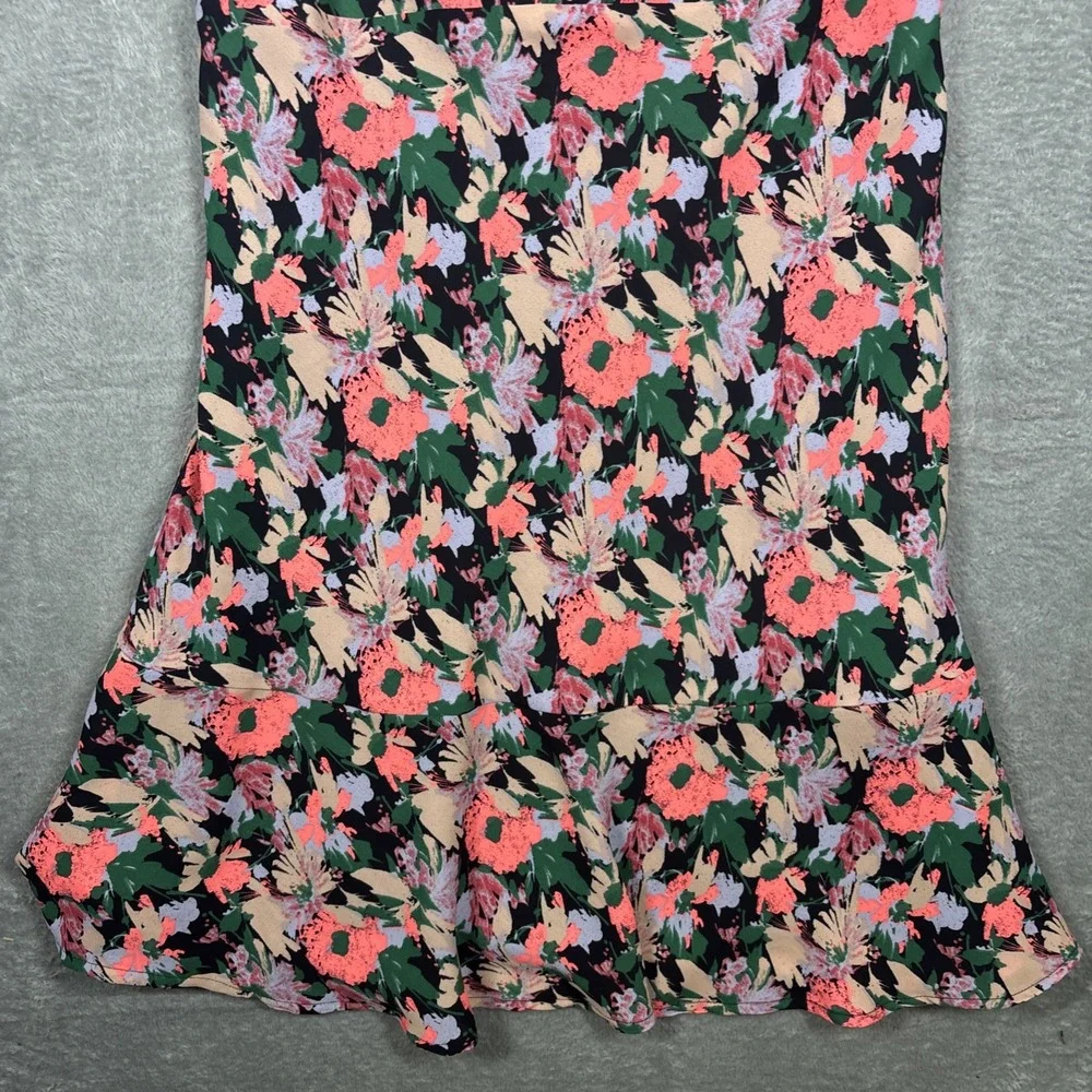 J.‎ Crew Mercantile Dress Women's Floral Sleeveless Flounce Hem Lined Size 0